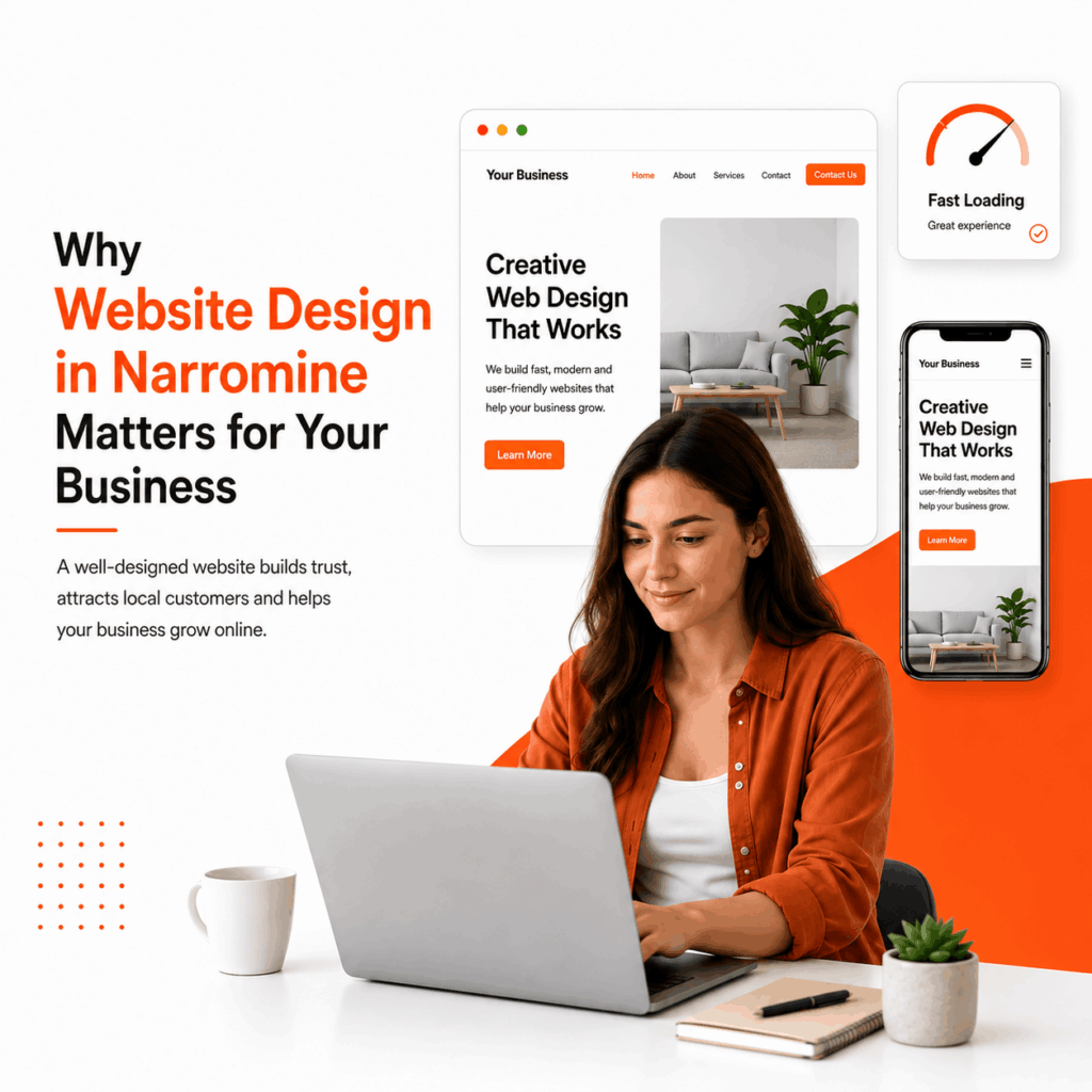 Website design in Narromine helps businesses build trust, attract local customers and grow with a fast, modern website.