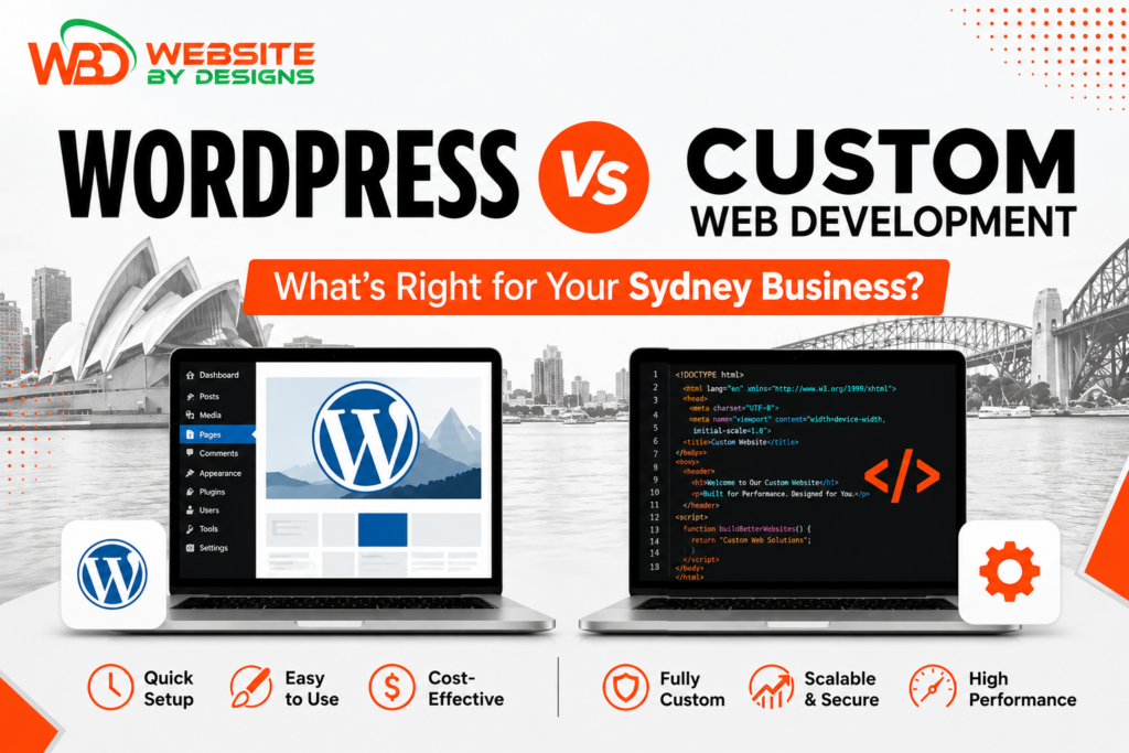 wordpress vs custom web development for sydney businesses
